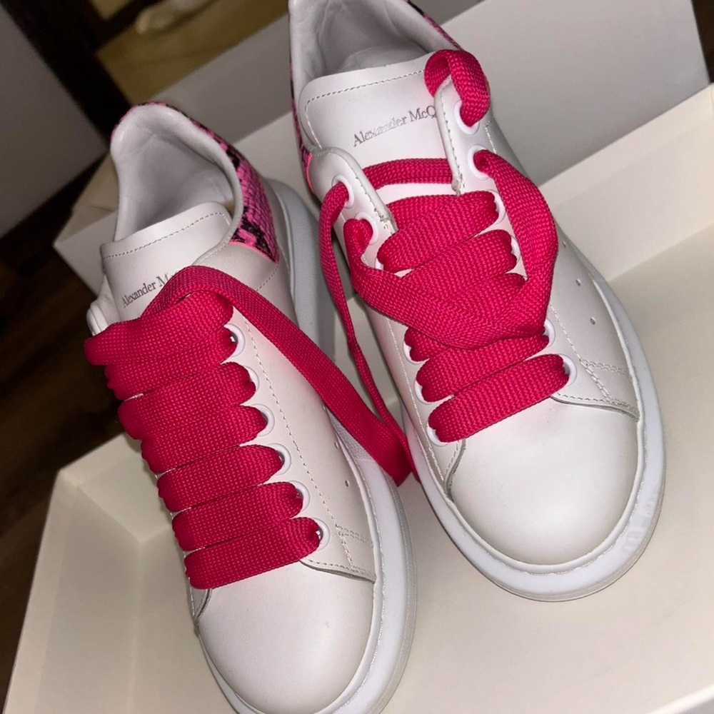Pink snake skin Alexander McQueens